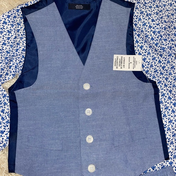 Nautica Little Boys 4-Pc. Floral Vest Set Double Dutch Blue NEW - Picture 6 of 9